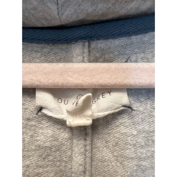 Lou & Grey Women’s Long Sleeve Asymmetrical Full Zip Sweatshirt Size M Gray‎ - Picture 2 of 5